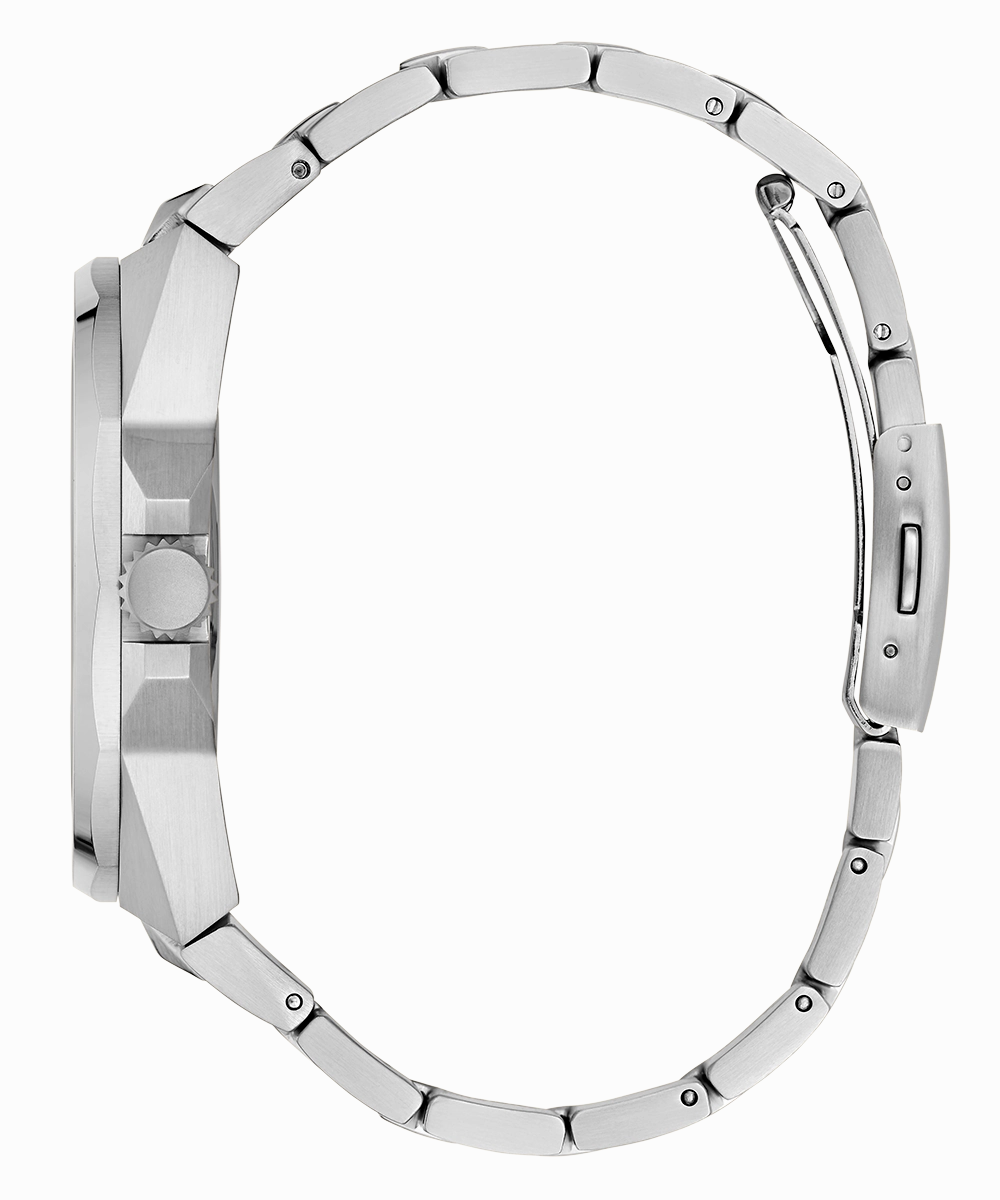 GUESS Mens Silver Tone Multi-function Watch