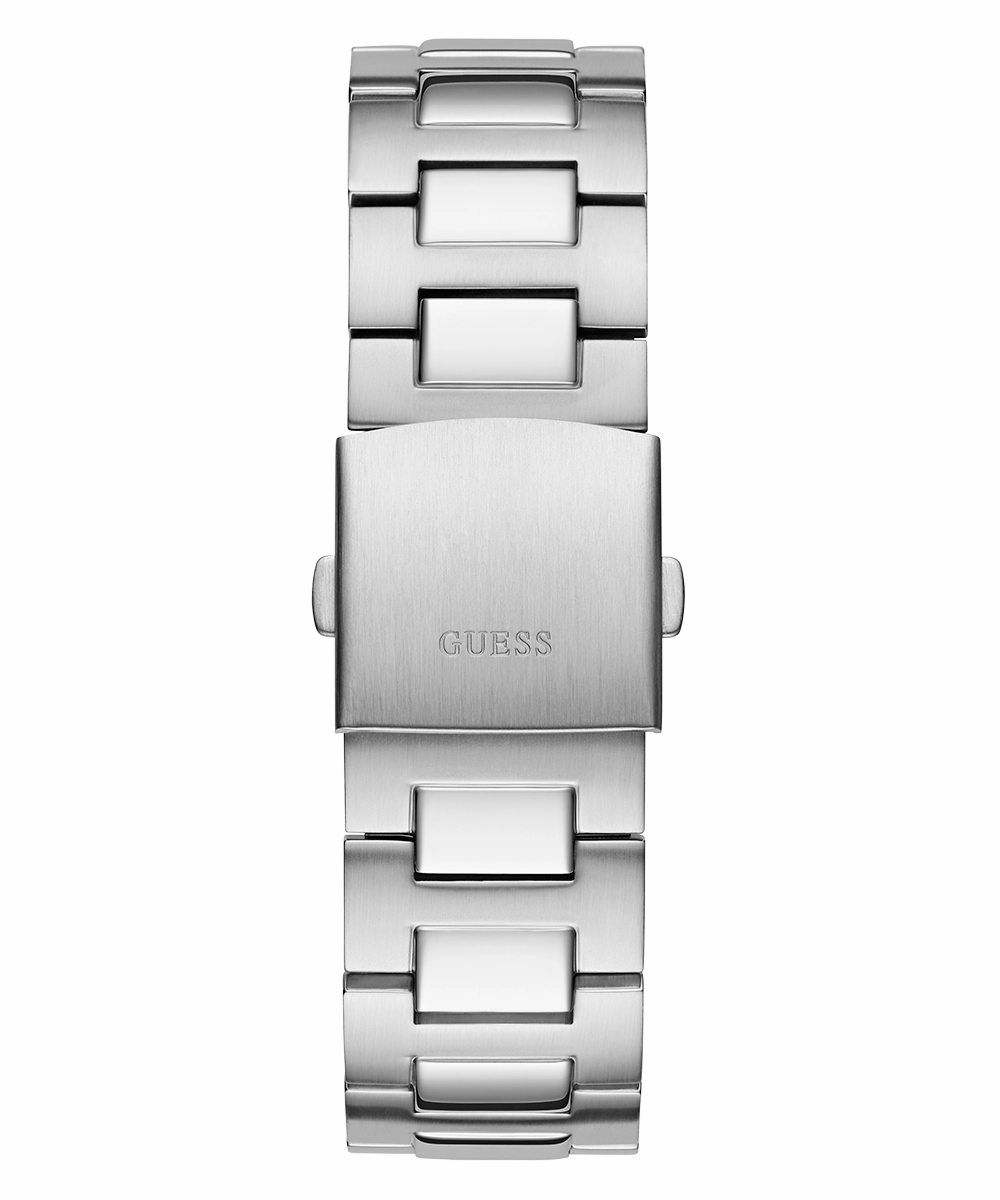 GUESS Mens Silver Tone Multi-function Watch