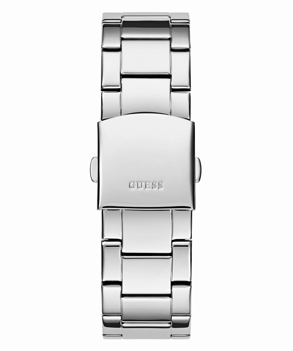 GUESS Mens Silver Tone Multi-function Watch