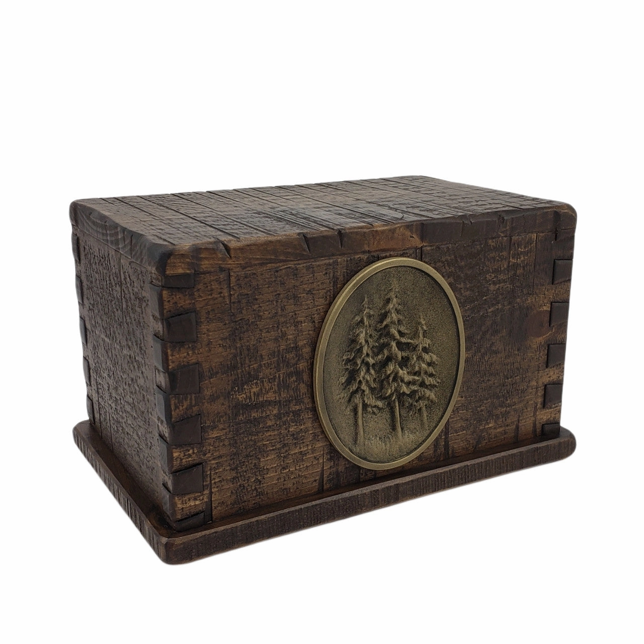 Handcrafted Vintage Wood Dovetailed Urn in Rustic Vintage Finish