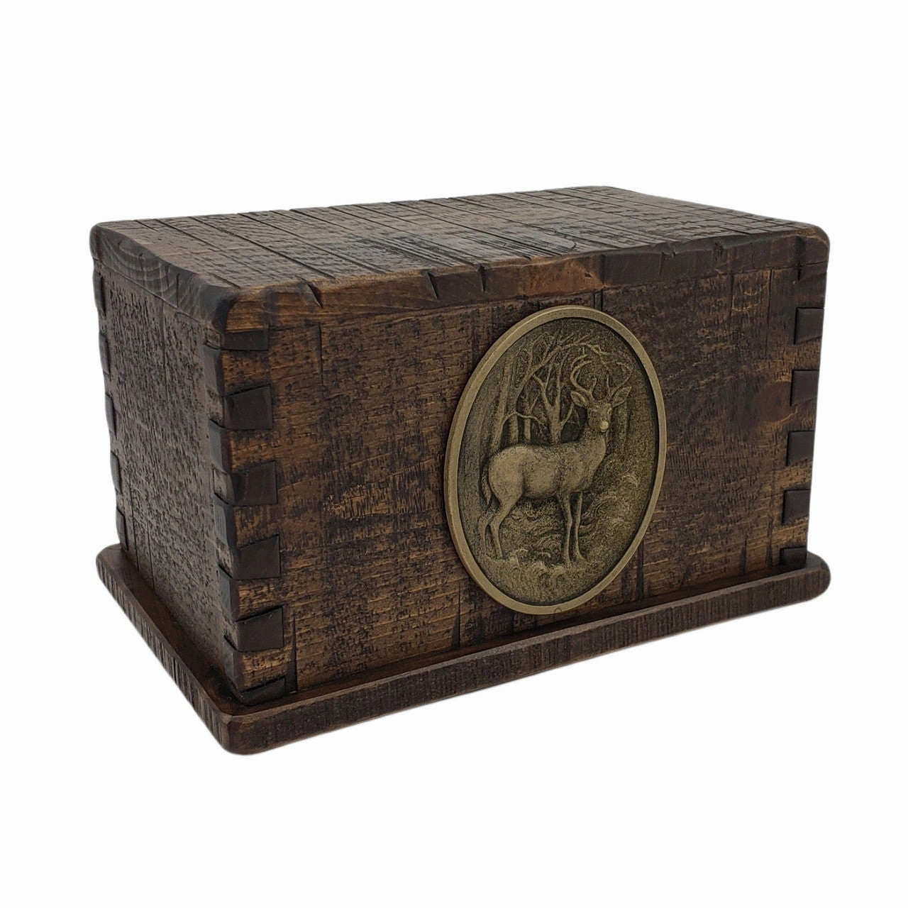 Handcrafted Vintage Wood Dovetailed Urn in Rustic Vintage Finish