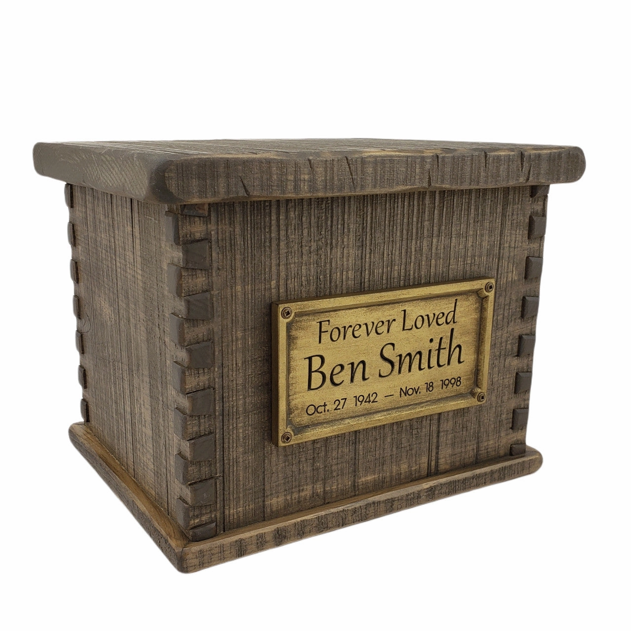 Handcrafted Vintage Wood Ultimate Companion Urn in Rustic Woodsman Finish