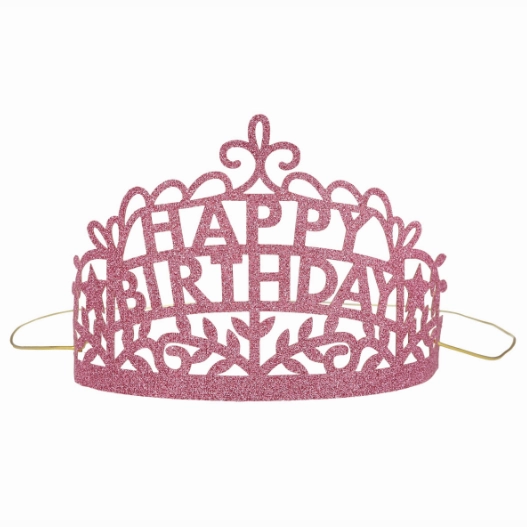 Happy Birthday Tiaras 8 pack