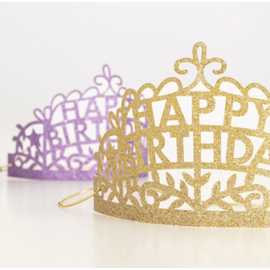 Happy Birthday Tiaras 8 pack