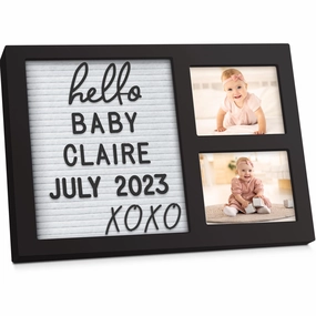Heartfelt Picture Frame with Felt Letterboard (Onyx Black)