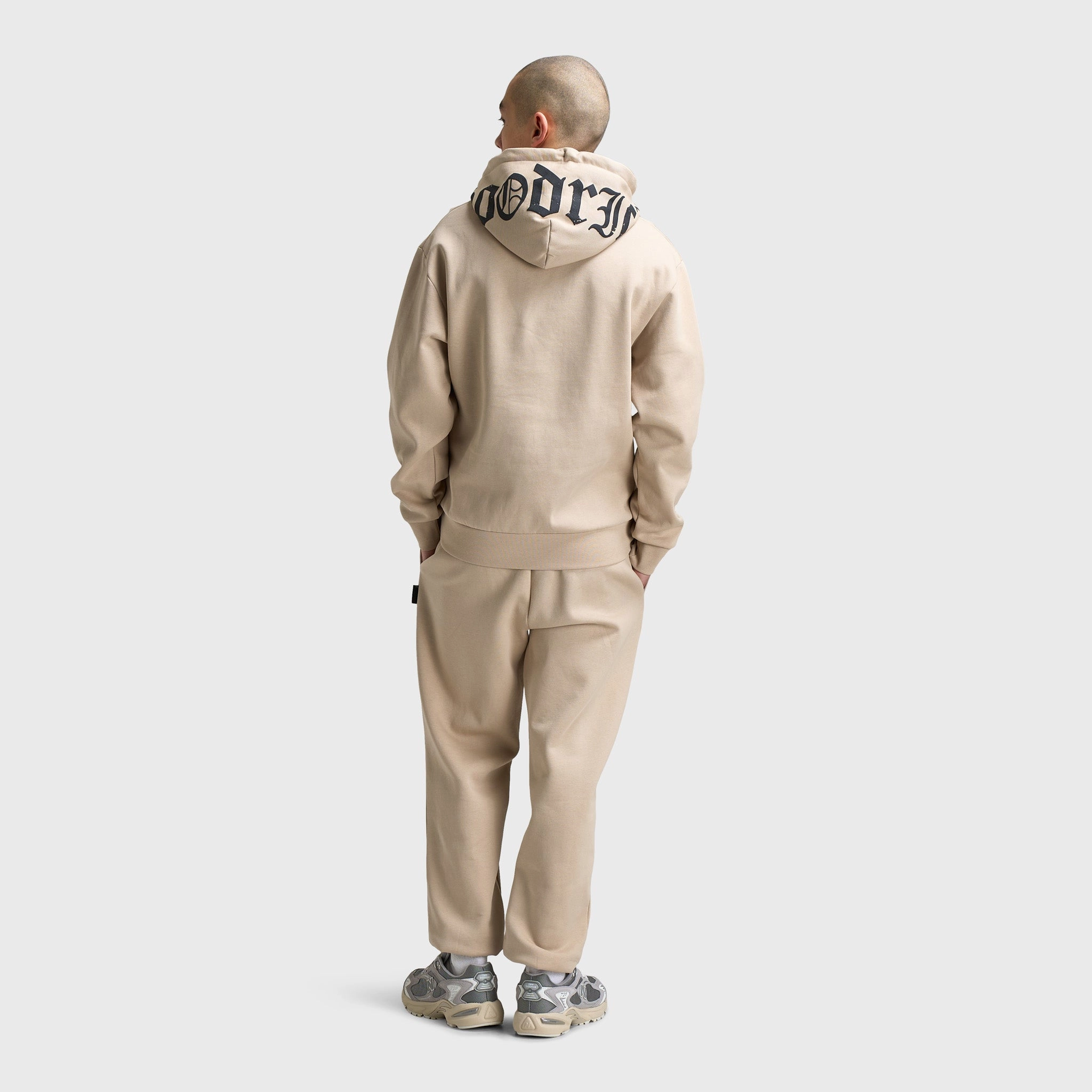 Hoodrich Crown Oversized Hoodie Oxford Tan / Asphalt - Black