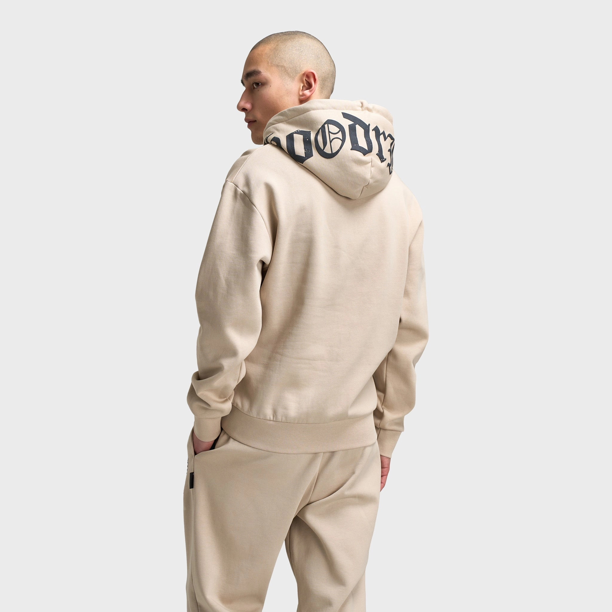 Hoodrich Crown Oversized Hoodie Oxford Tan / Asphalt - Black