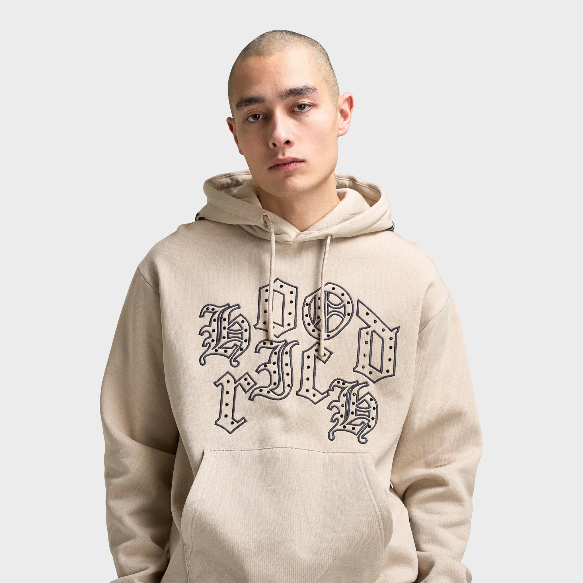 Hoodrich Crown Oversized Hoodie Oxford Tan / Asphalt - Black