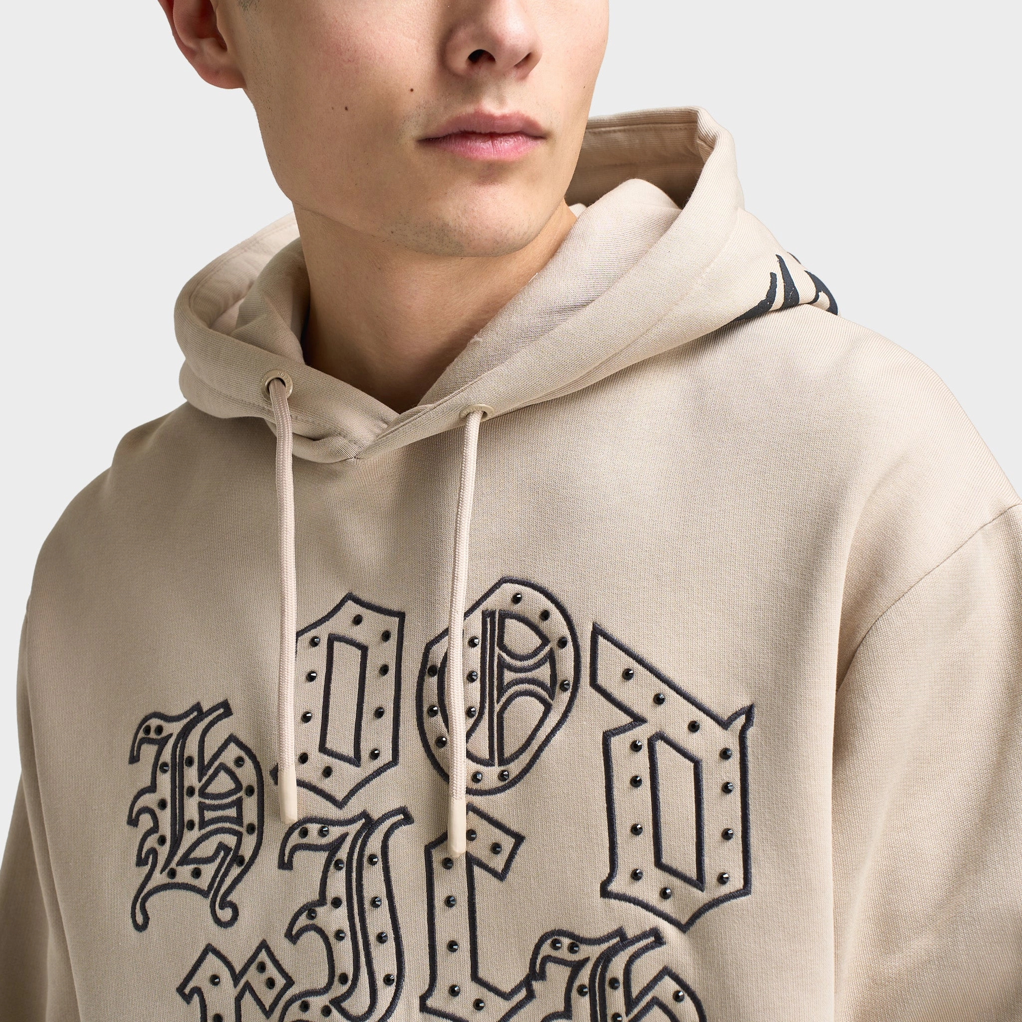 Hoodrich Crown Oversized Hoodie Oxford Tan / Asphalt - Black
