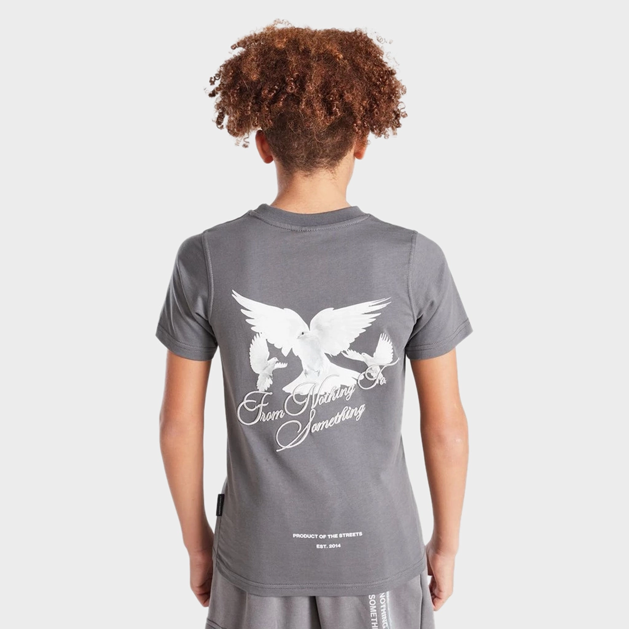Hoodrich Junior Boys' Flight Graphic T-Shirt Lava Smoke / White - Quiet Grey