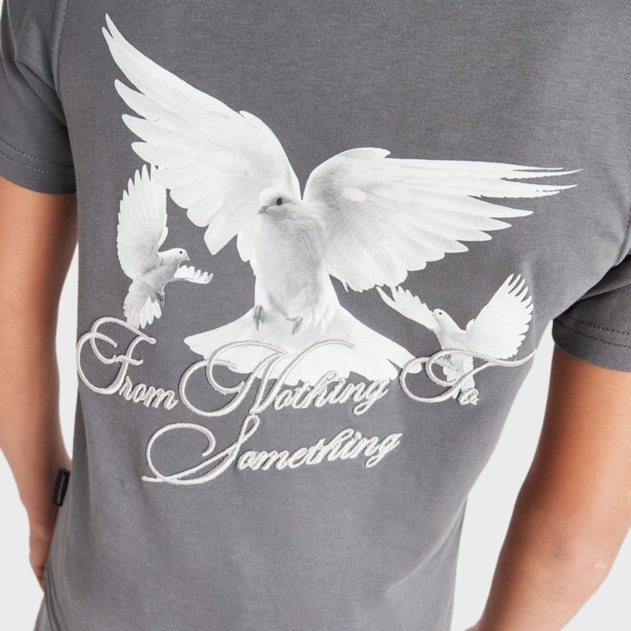 Hoodrich Junior Boys' Flight Graphic T-Shirt Lava Smoke / White - Quiet Grey