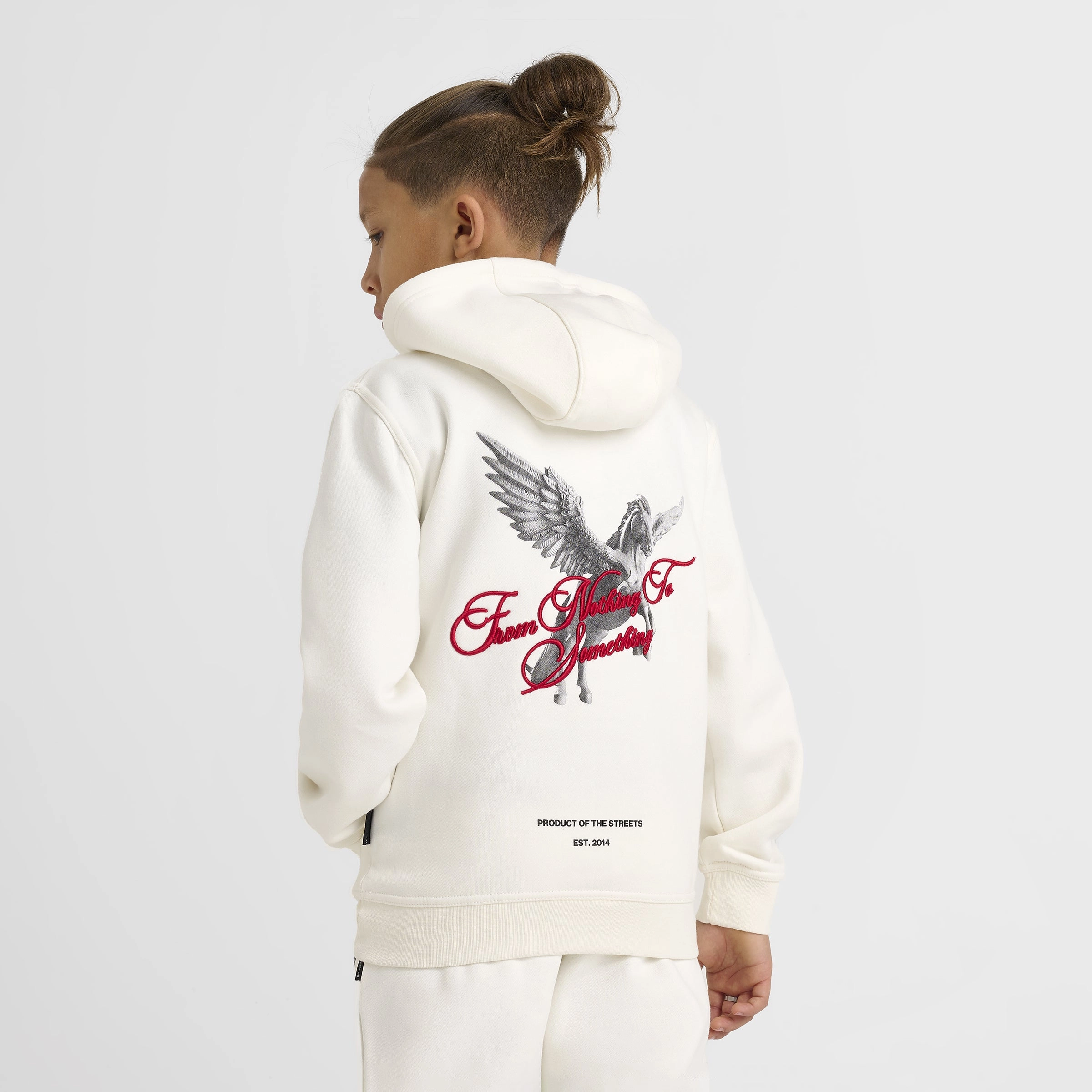 Hoodrich Junior Boys' Pegasus Hoodie Blanc de Blanc / Black - Lychee