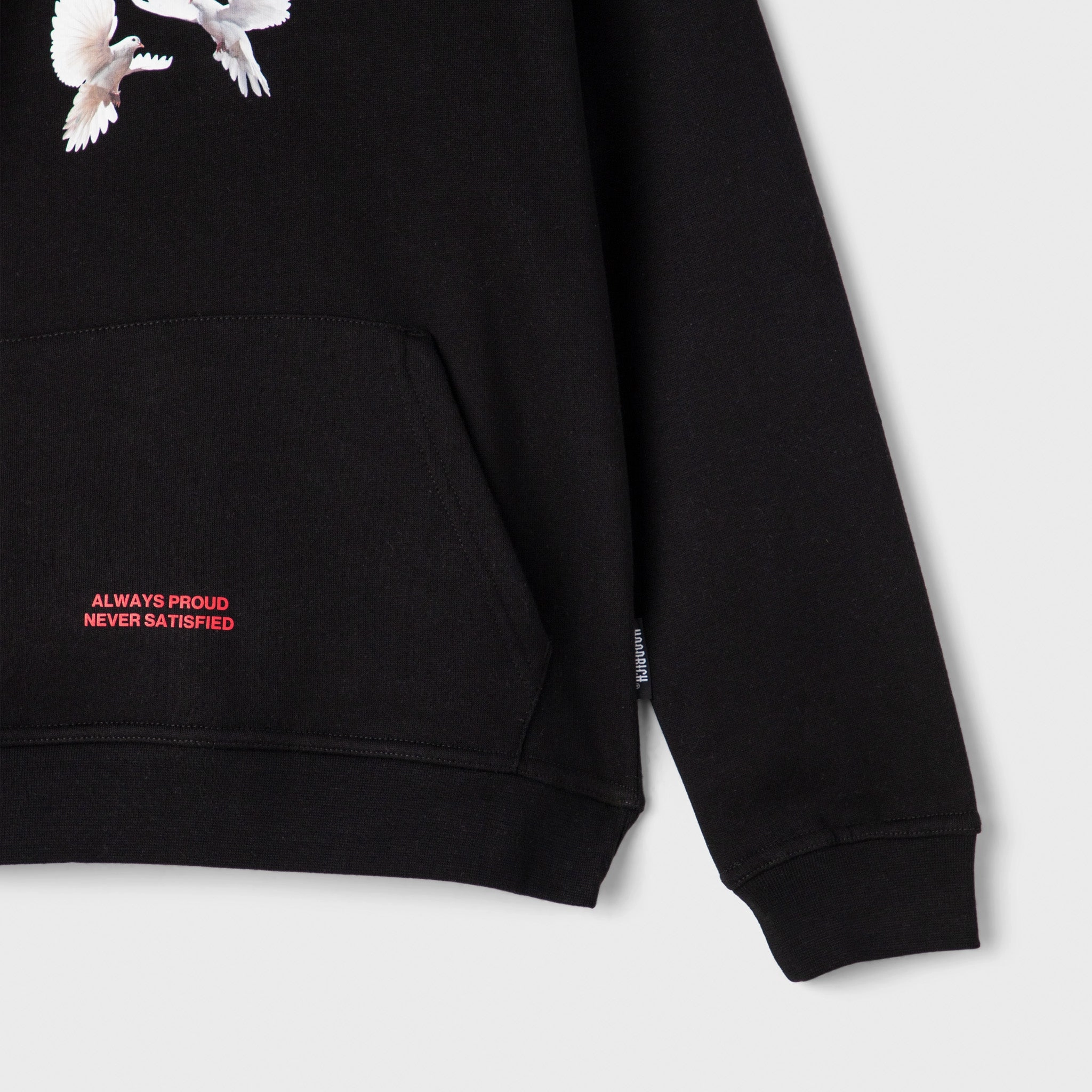 Hoodrich Juniors' Flight 3 Panel Hoodie Black / White - Lychee