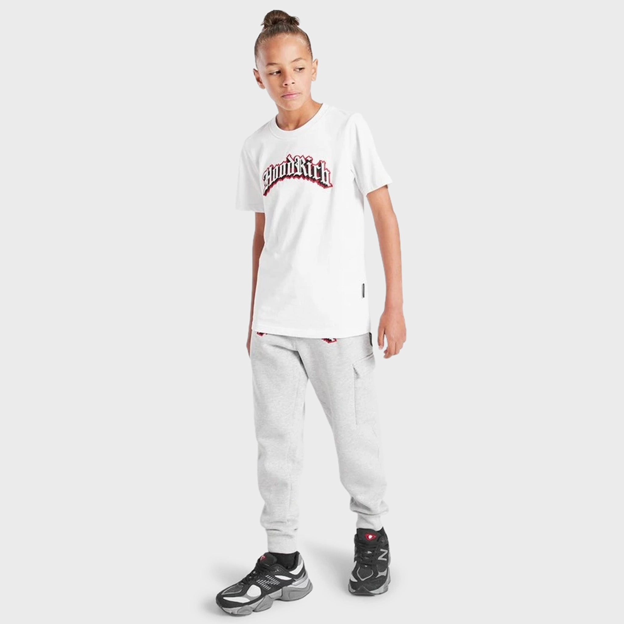 Hoodrich Juniors' Gothic T-Shirt White / Black - Lychee
