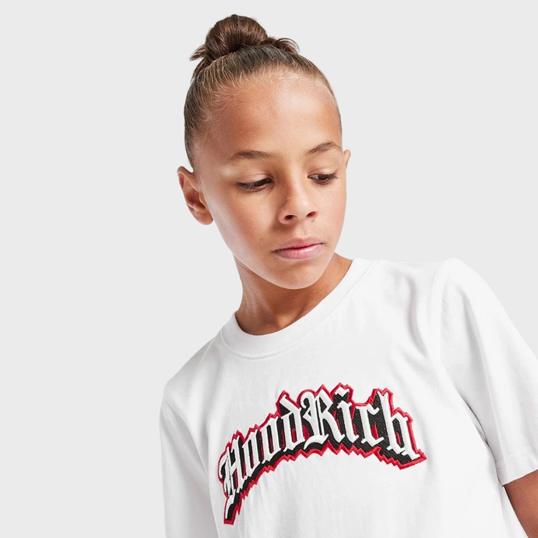 Hoodrich Juniors' Gothic T-Shirt White / Black - Lychee