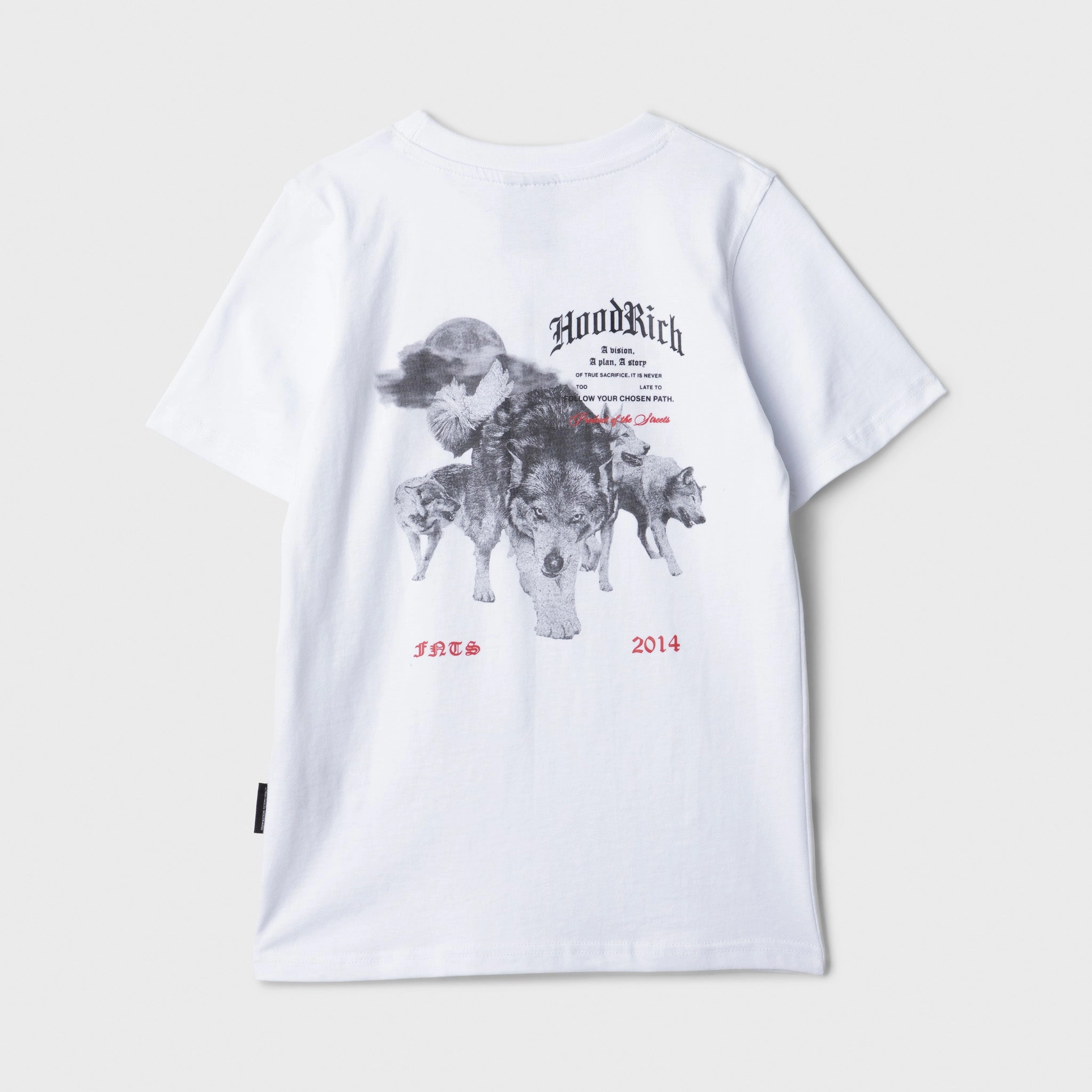 Hoodrich Juniors' Gothic T-Shirt White / Black - Lychee
