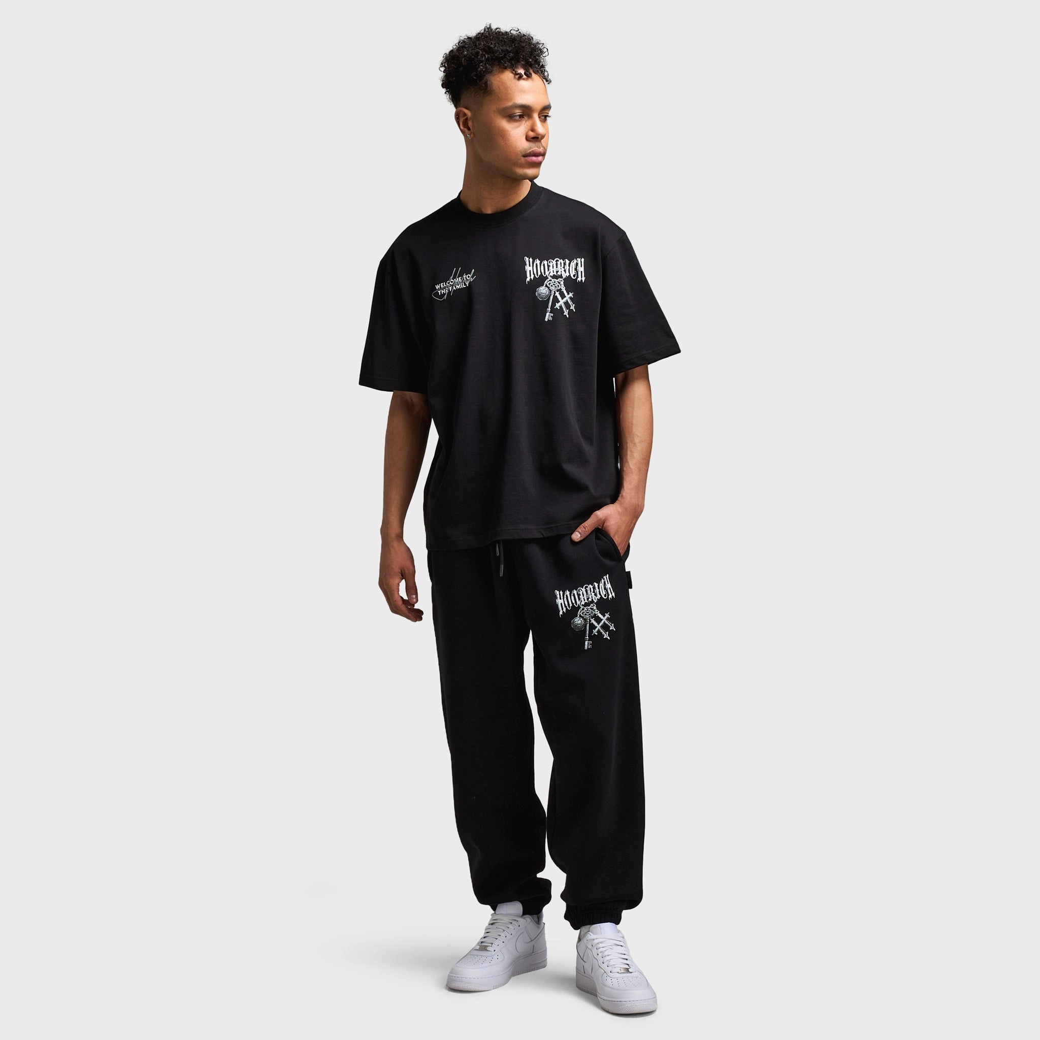 Hoodrich Rite Oversized Graphic T-Shirt Black / White - Lava Smoke