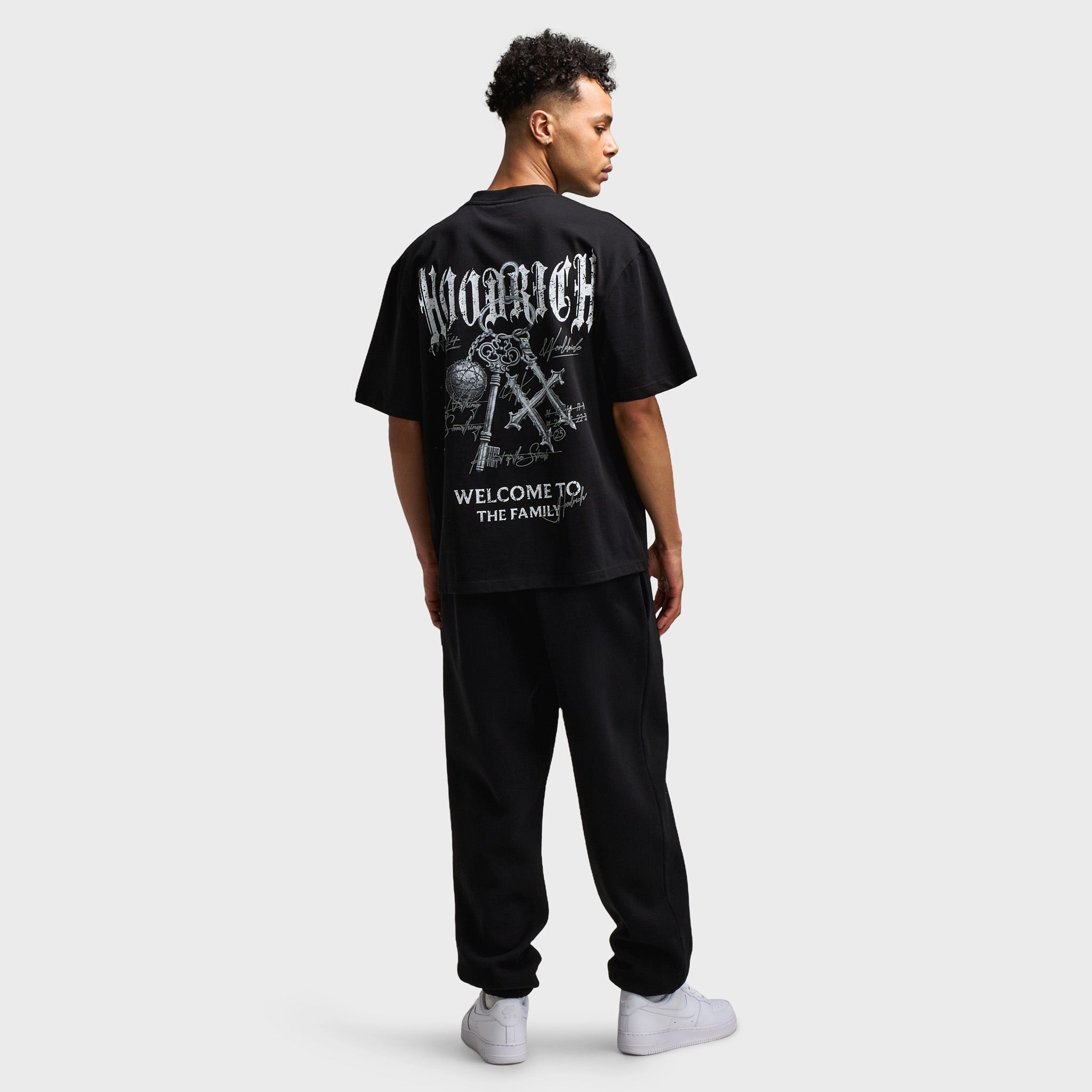 Hoodrich Rite Oversized Graphic T-Shirt Black / White - Lava Smoke