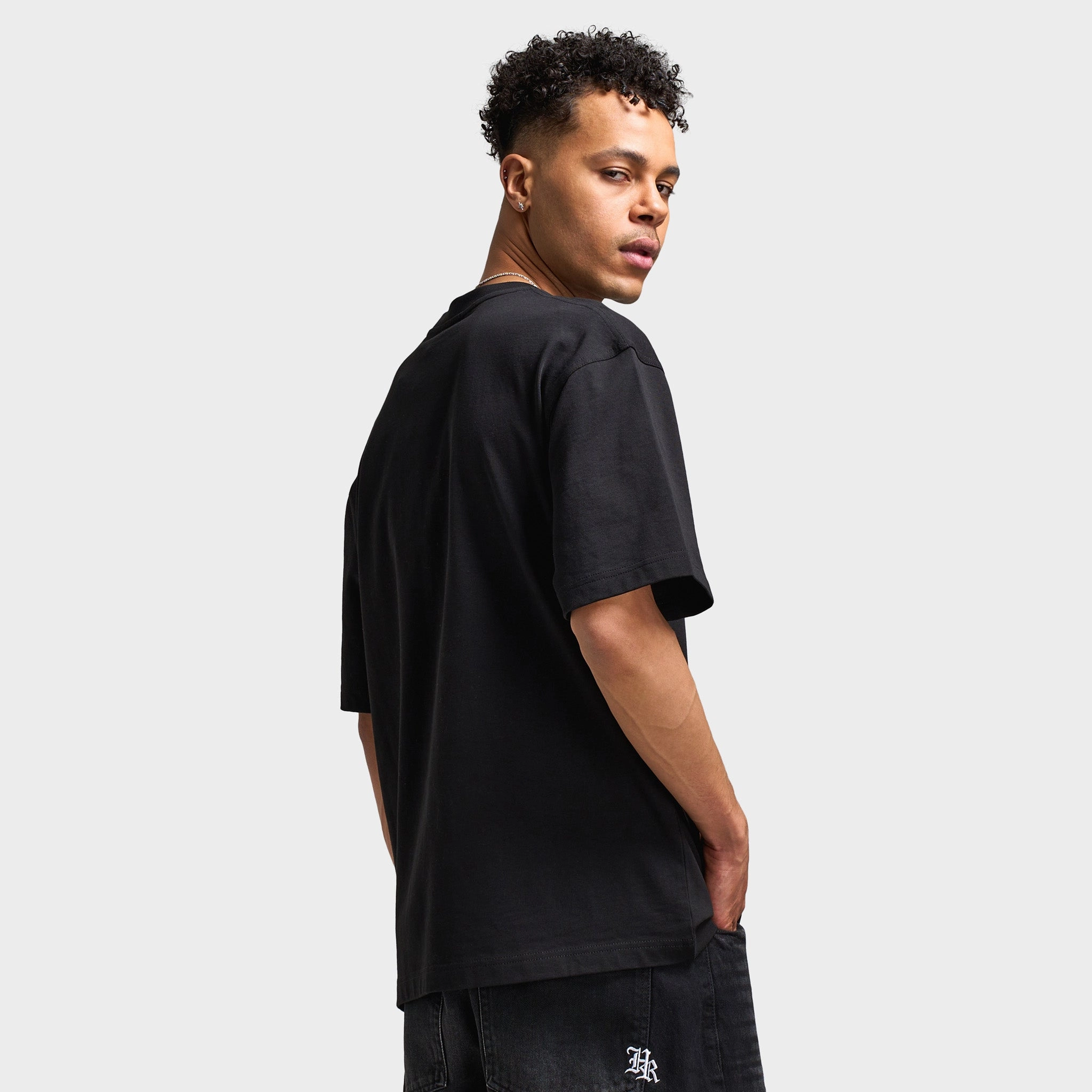 Hoodrich Ritual Oversized Graphic T-Shirt Black / White