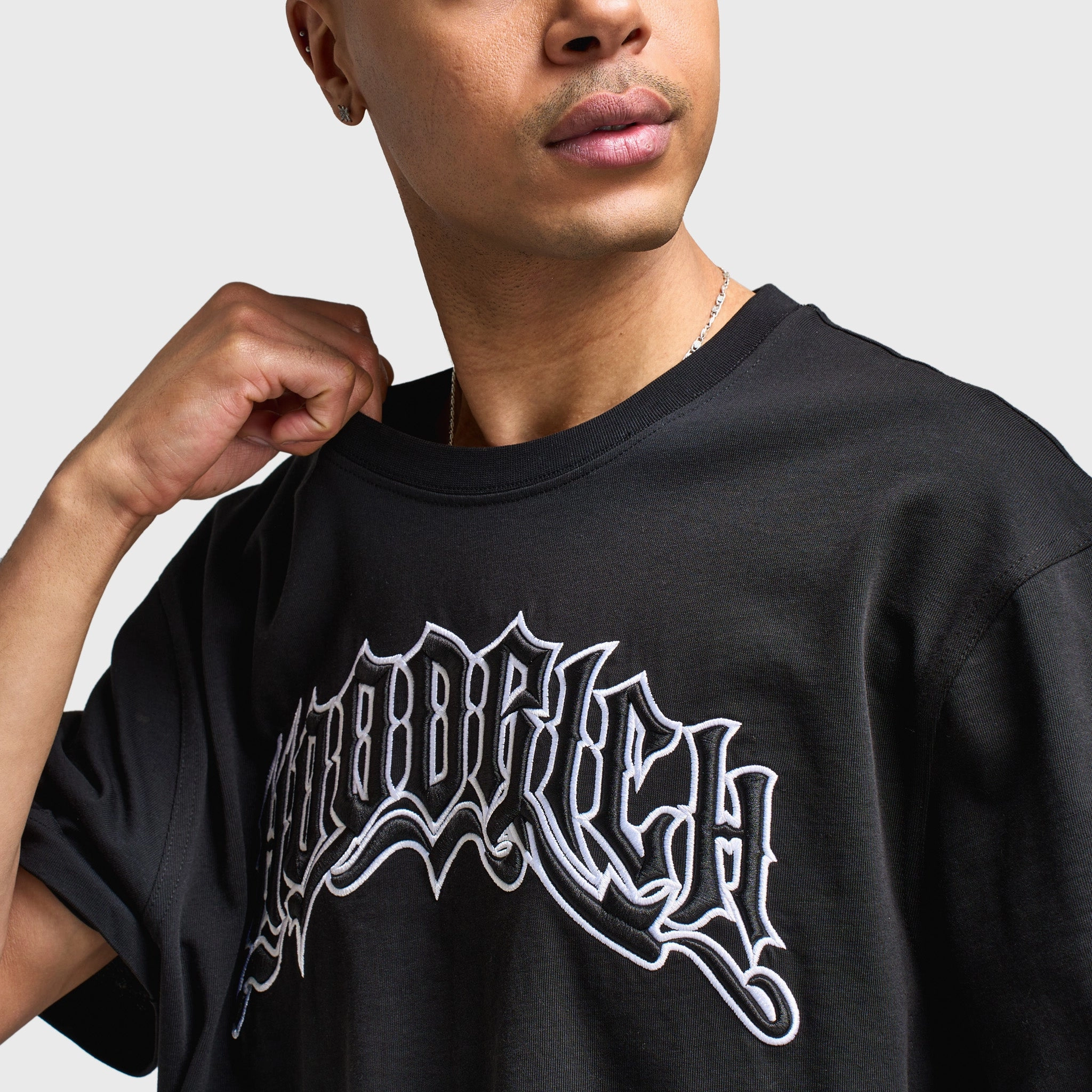 Hoodrich Ritual Oversized Graphic T-Shirt Black / White