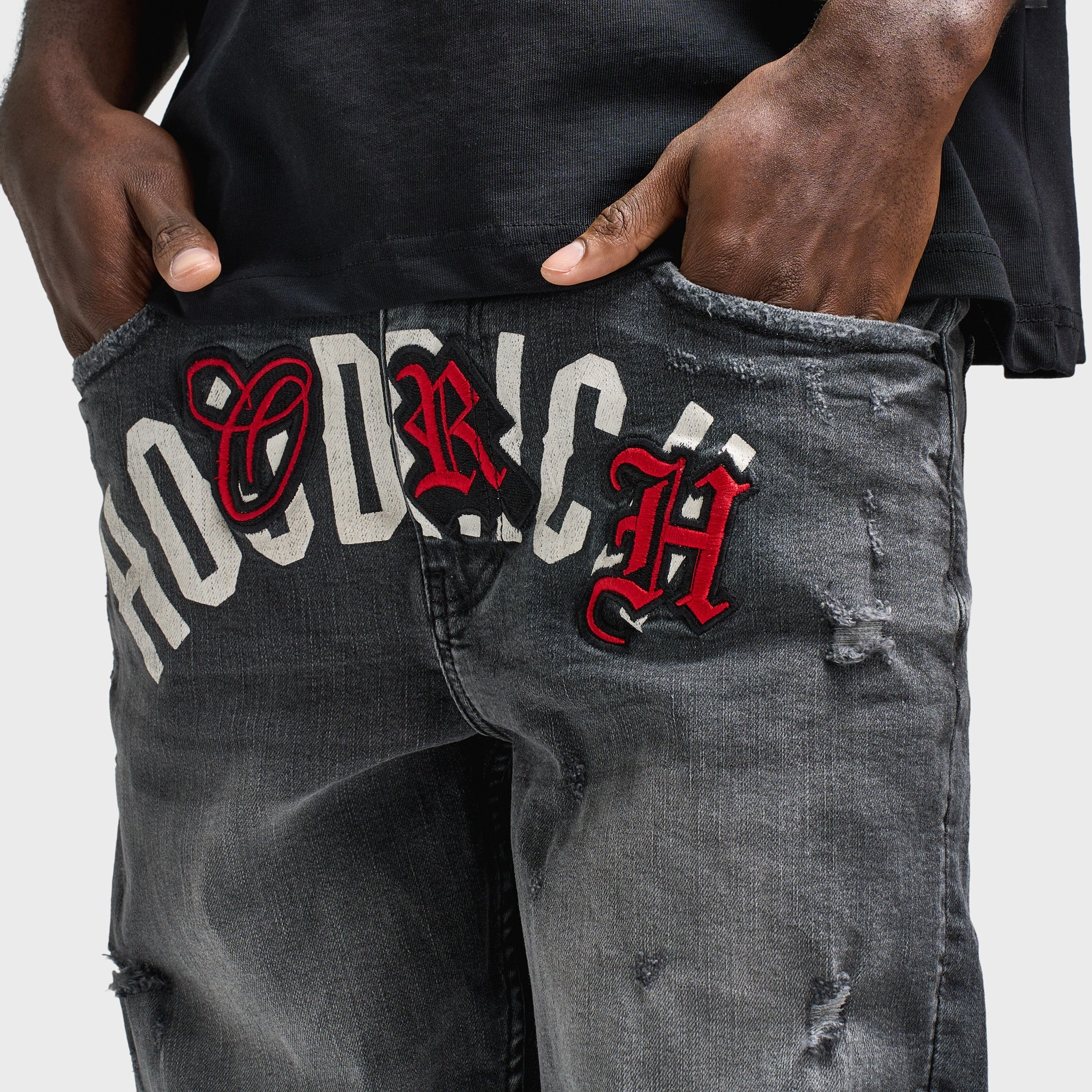 Hoodrich Shadow Denim Pants / Grey