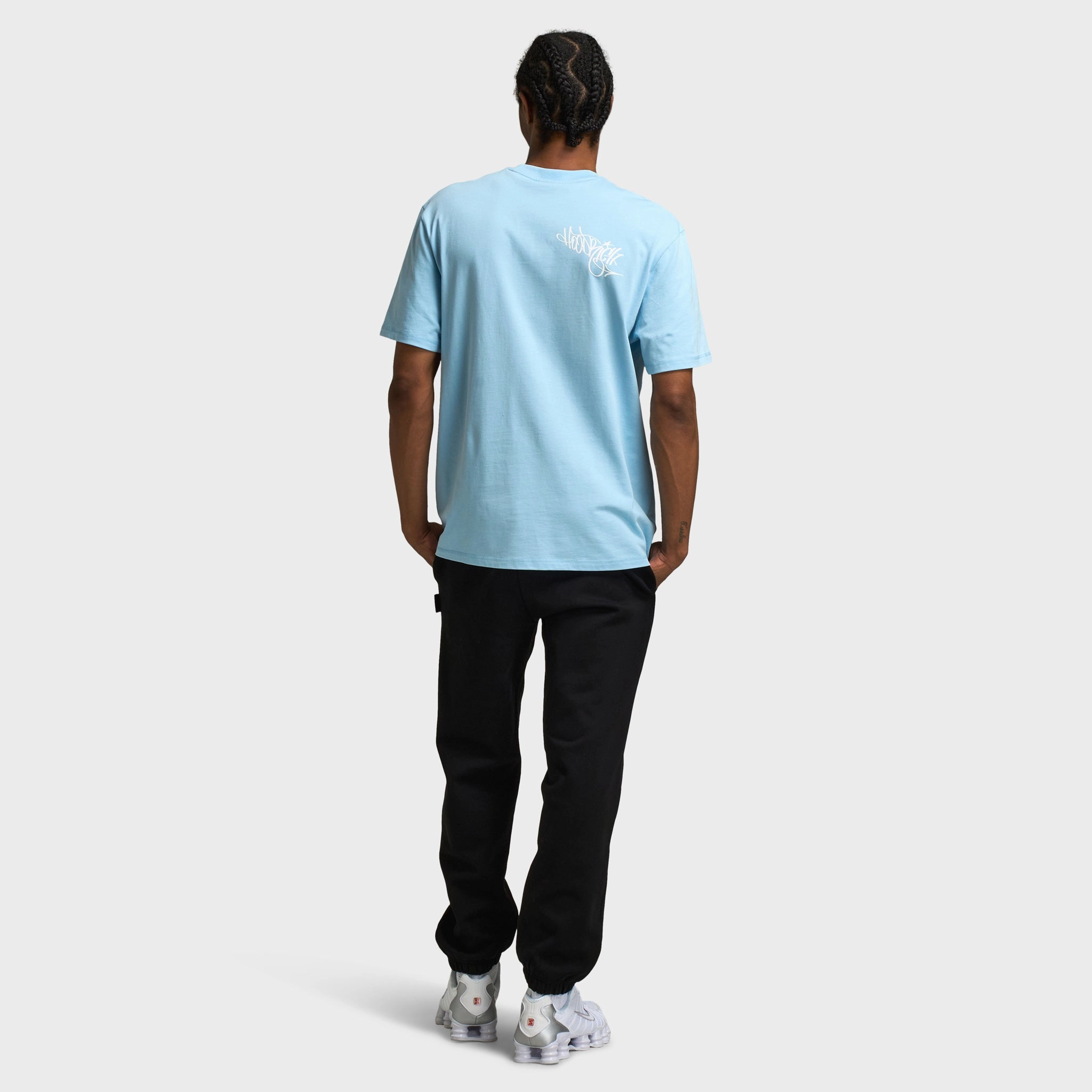 Hoodrich Tag Oversized Graphic T-Shirt Clear Sky / White