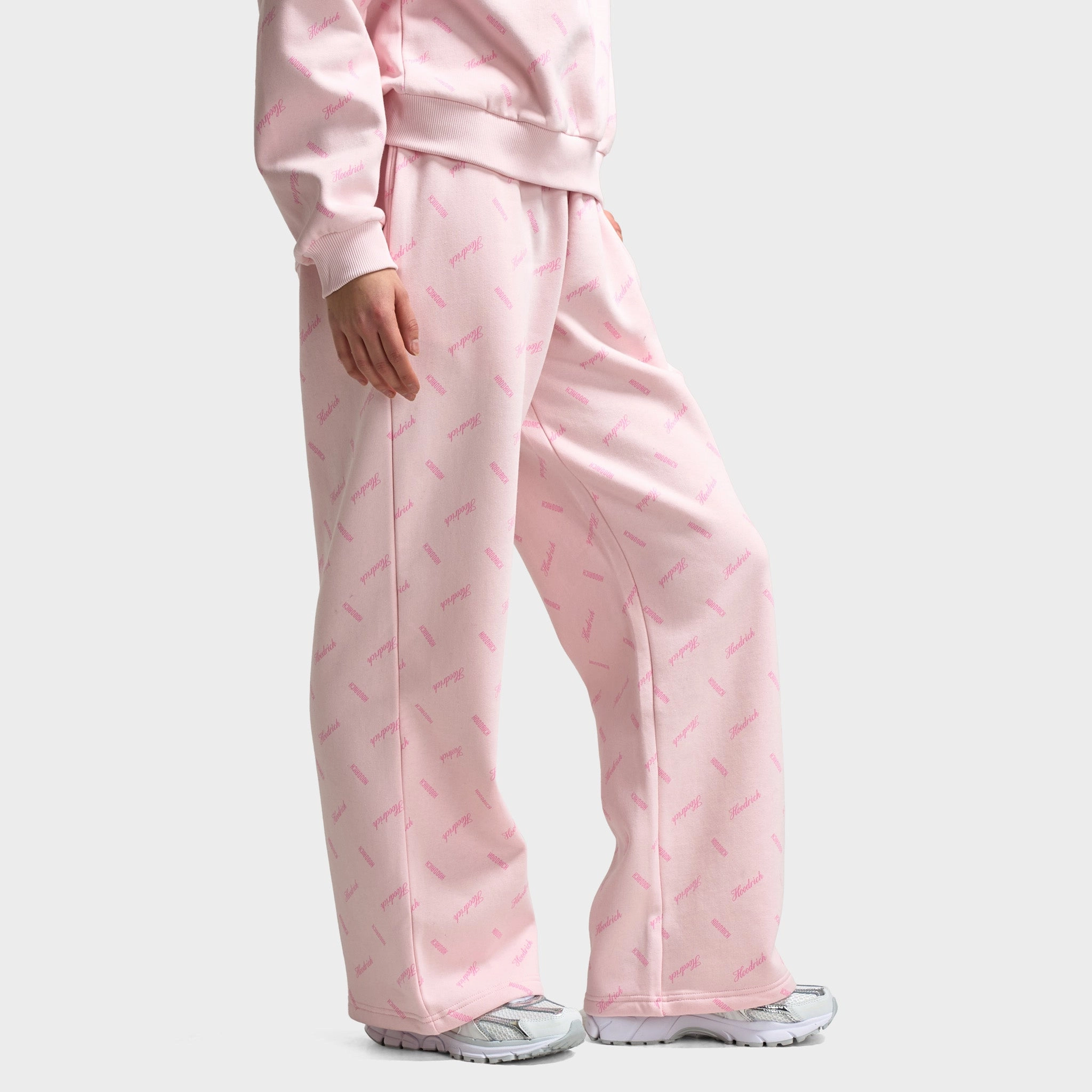 Hoodrich Women's Flock Oversized Wide Leg Joggers Pink A Boo / Silver