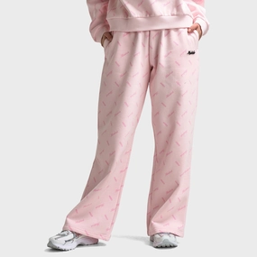 Hoodrich Women's Flock Oversized Wide Leg Joggers Pink A Boo / Silver