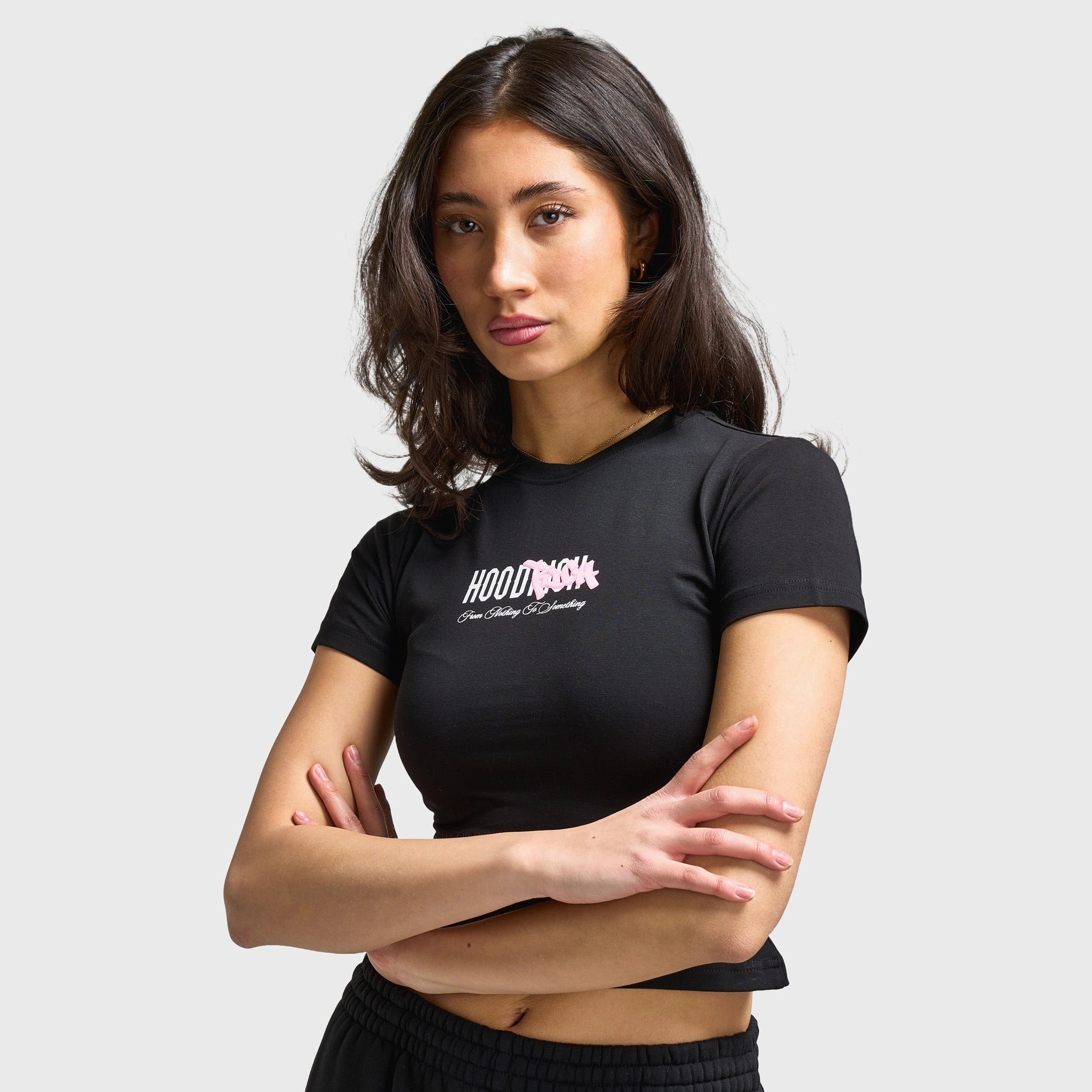 Hoodrich Women's Urban Fitted Tee Black / White