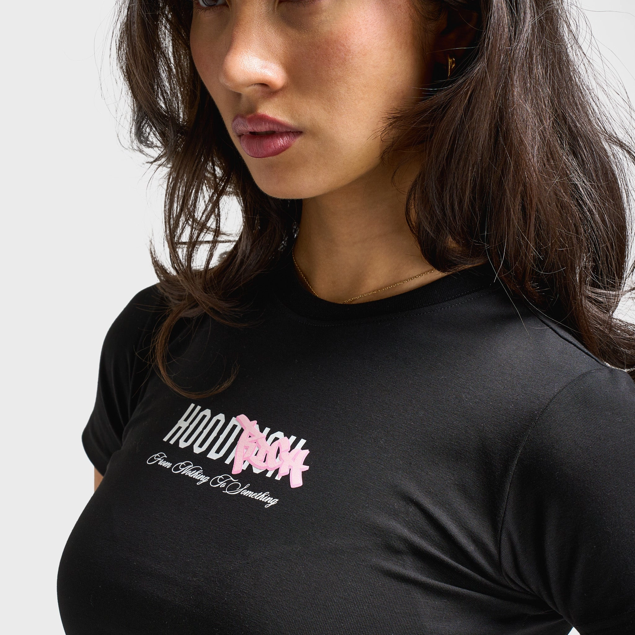 Hoodrich Women's Urban Fitted Tee Black / White