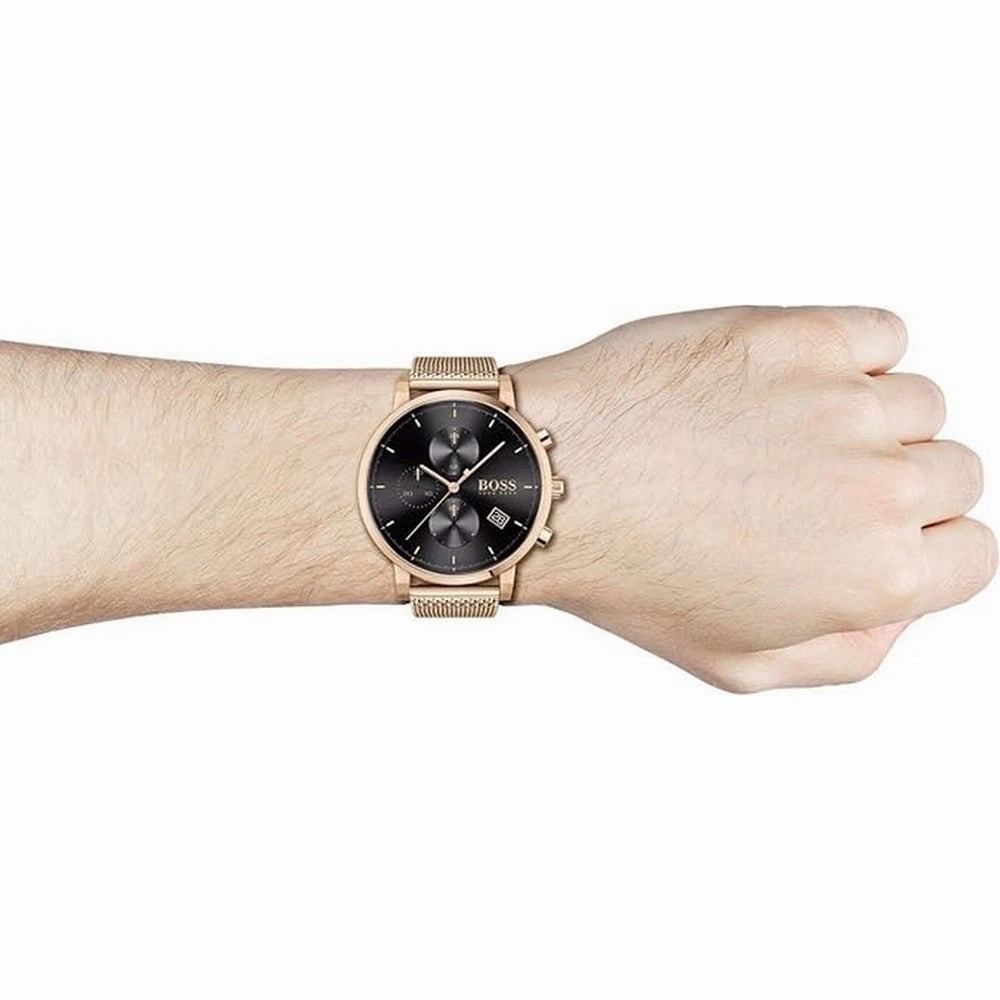Hugo Boss 1513808 Integrity Analogue Black Dial Men's Mesh Watch