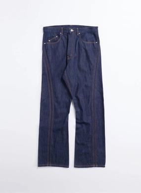 Indigo Cotton Linen Denim Jeans