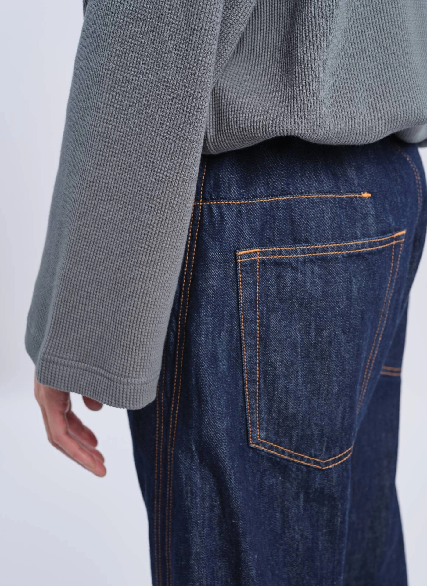 Indigo Cotton Linen Denim Jeans