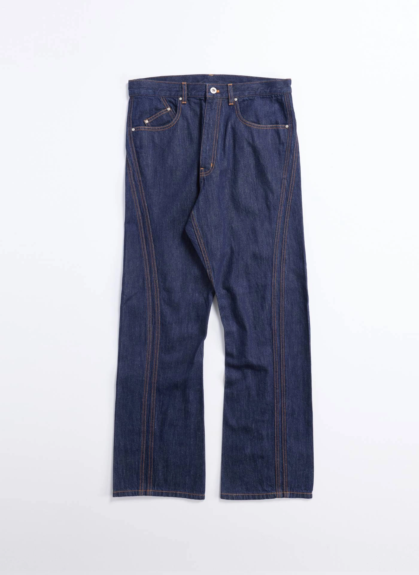 Indigo Cotton Linen Denim Jeans