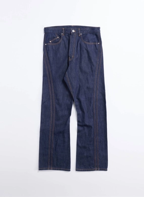 Indigo Cotton Linen Denim Jeans