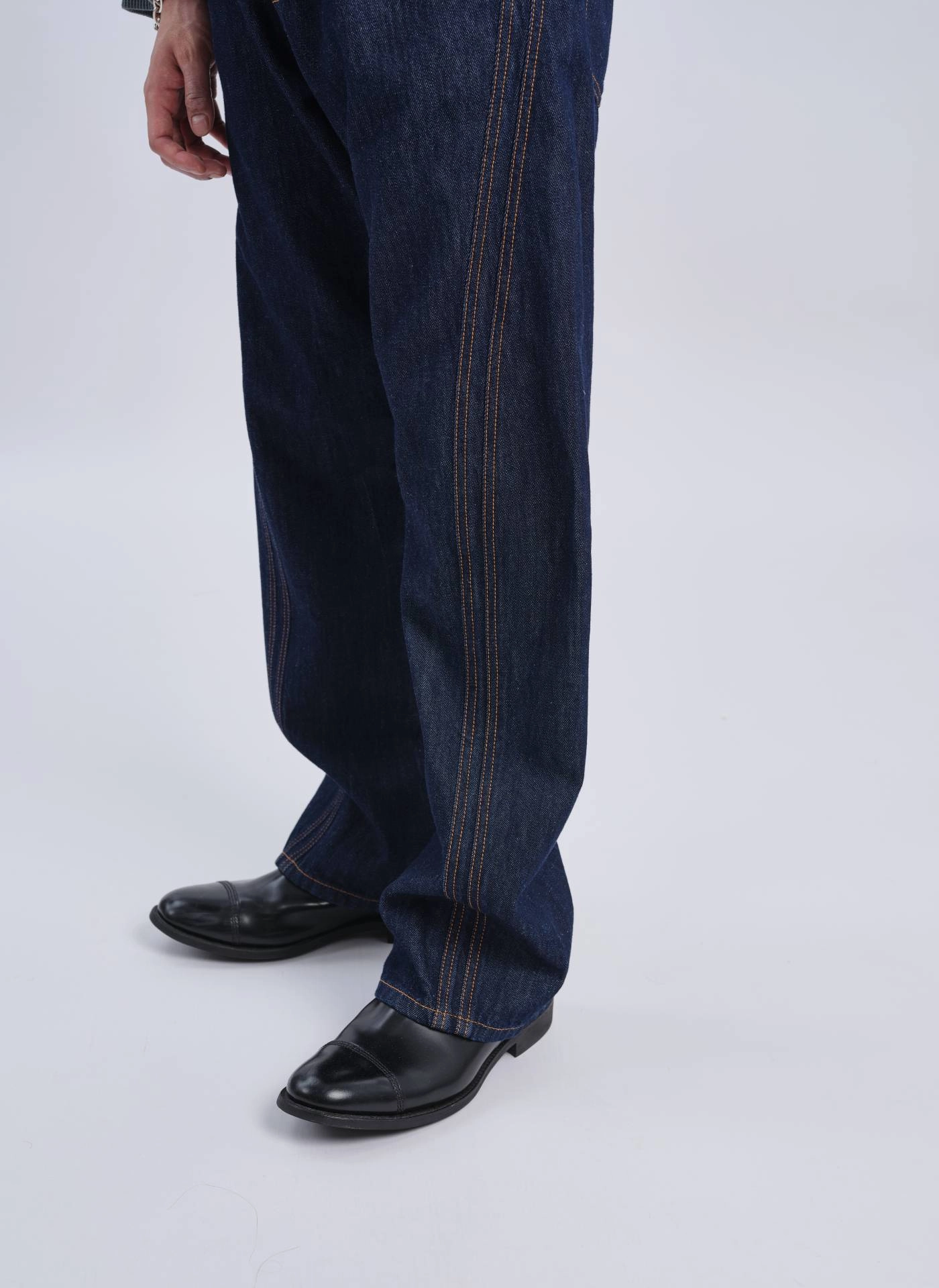 Indigo Cotton Linen Denim Jeans