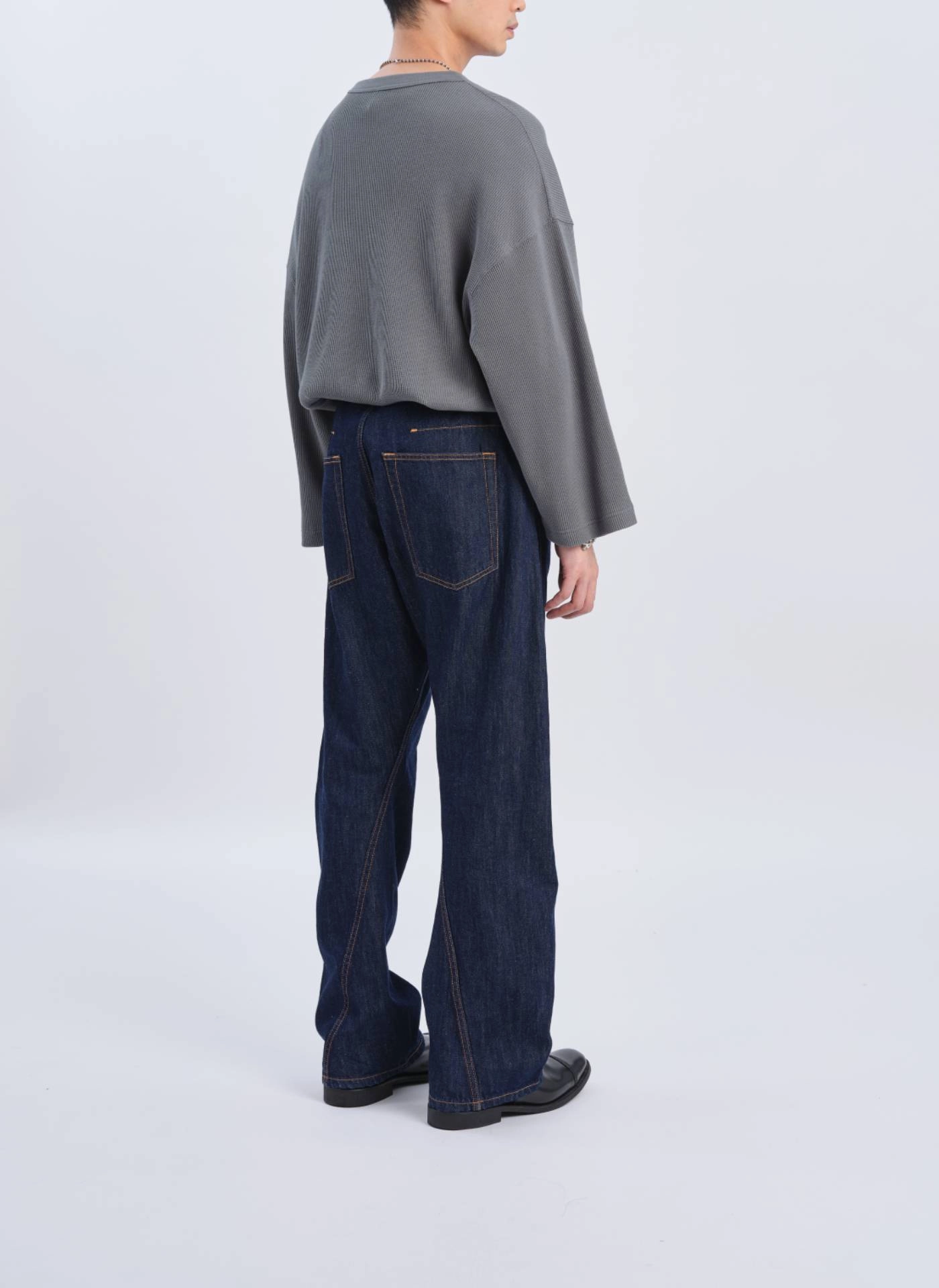 Indigo Cotton Linen Denim Jeans
