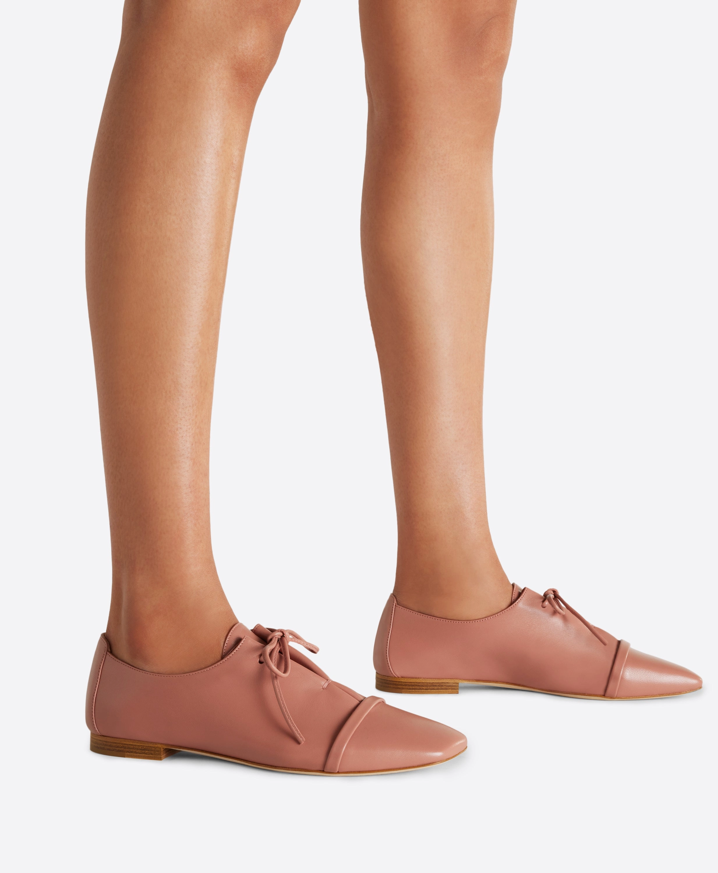 Jean Pink Leather Flats