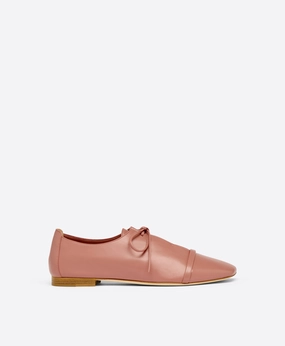 Jean Pink Leather Flats