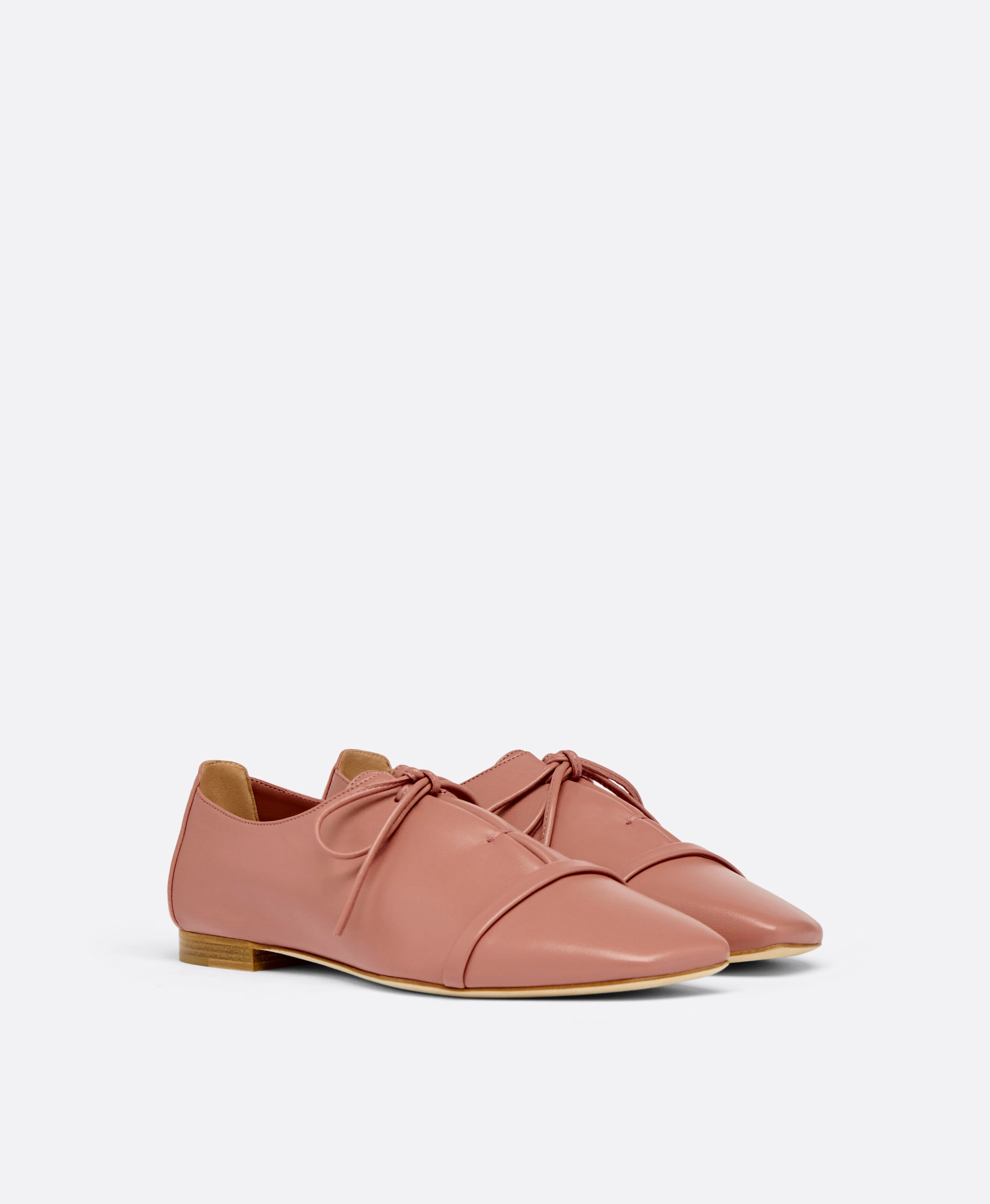 Jean Pink Leather Flats