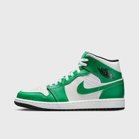 Jordan 1 Mid Lucky Green / Black - White