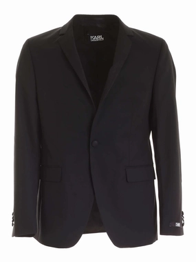 Karl Lagerfeld Single-Breasted Tailored Blazer