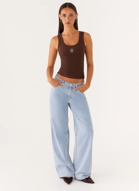 Keanna Low Rise Denim Jeans - Sky