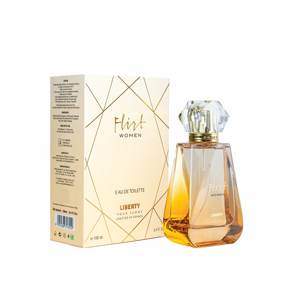 Liberty Luxury Flirt Perfume for Women (100ml/3.4Oz), Eau de Toilette (EDT), Crafted in France, Long Lasting Smell, Floral & Oriental notes