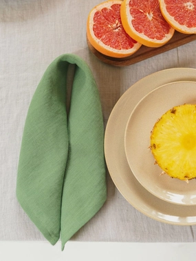 Linen Napkins Set of 2 | Matcha Green