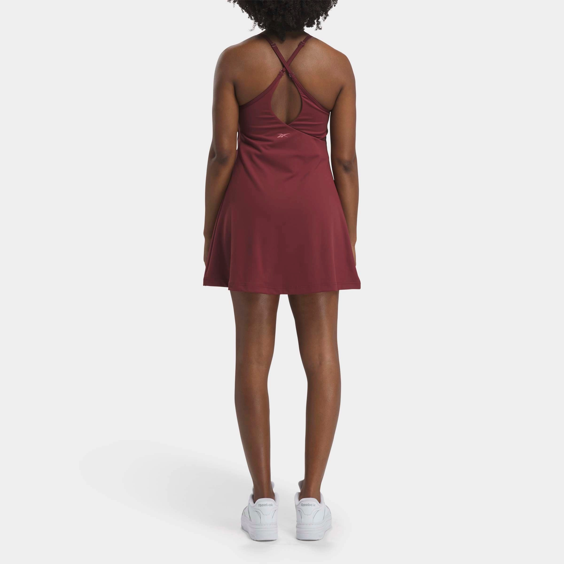 Lux Strappy Dress Classic Maroon