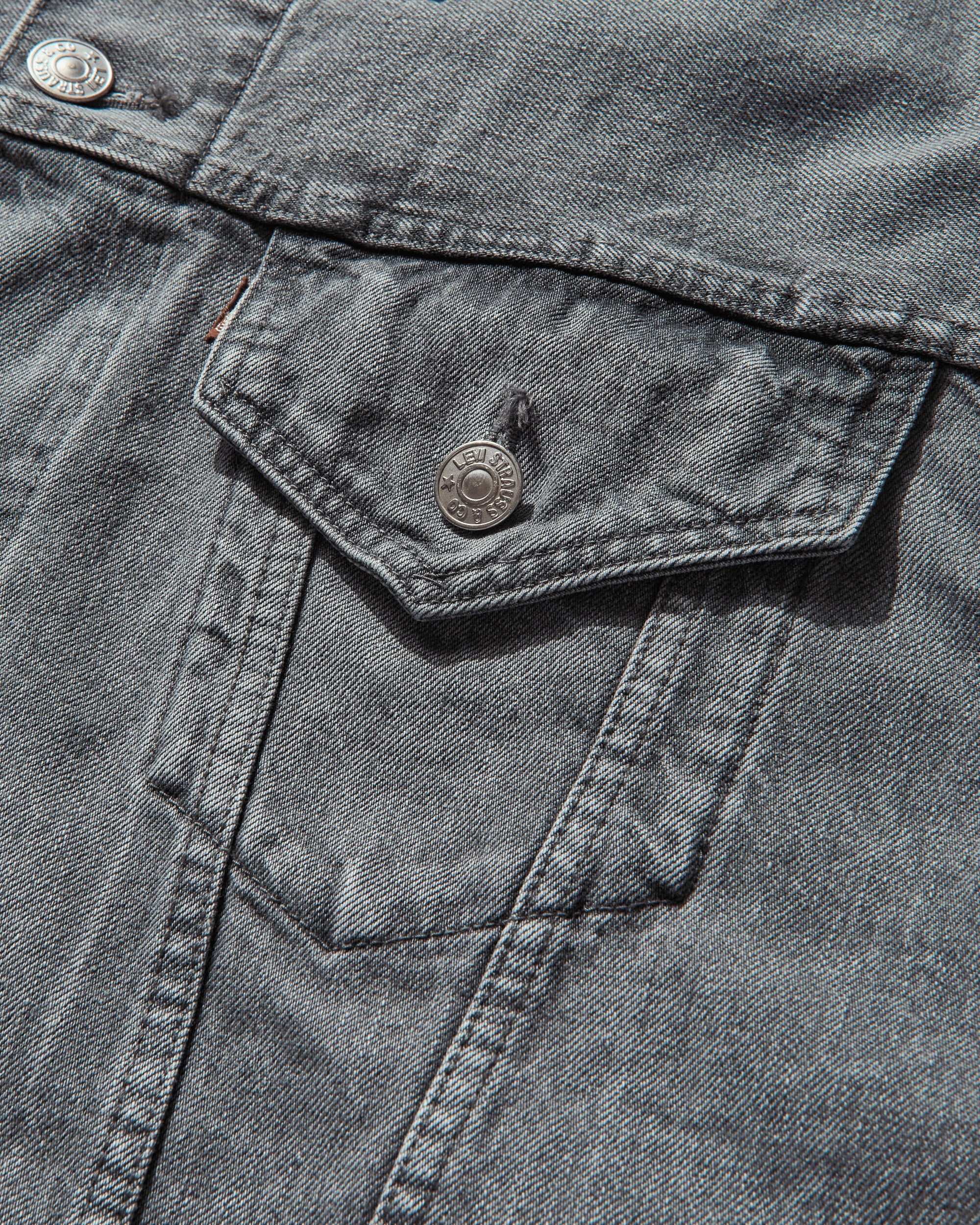 Men's Levi's Selvedge Denim Trucker Jacket Grey