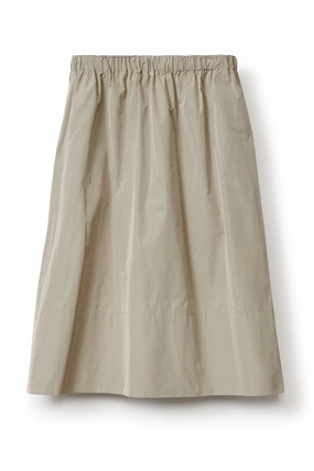 Micro Faille Midi Skirt