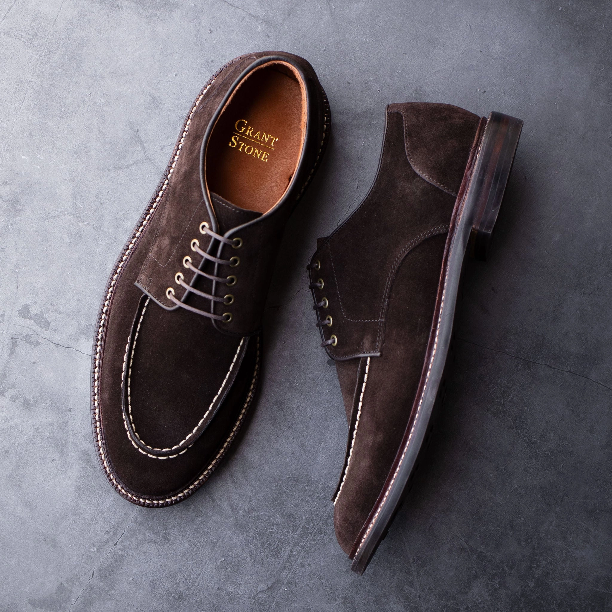 Moc Toe Derby Espresso Suede