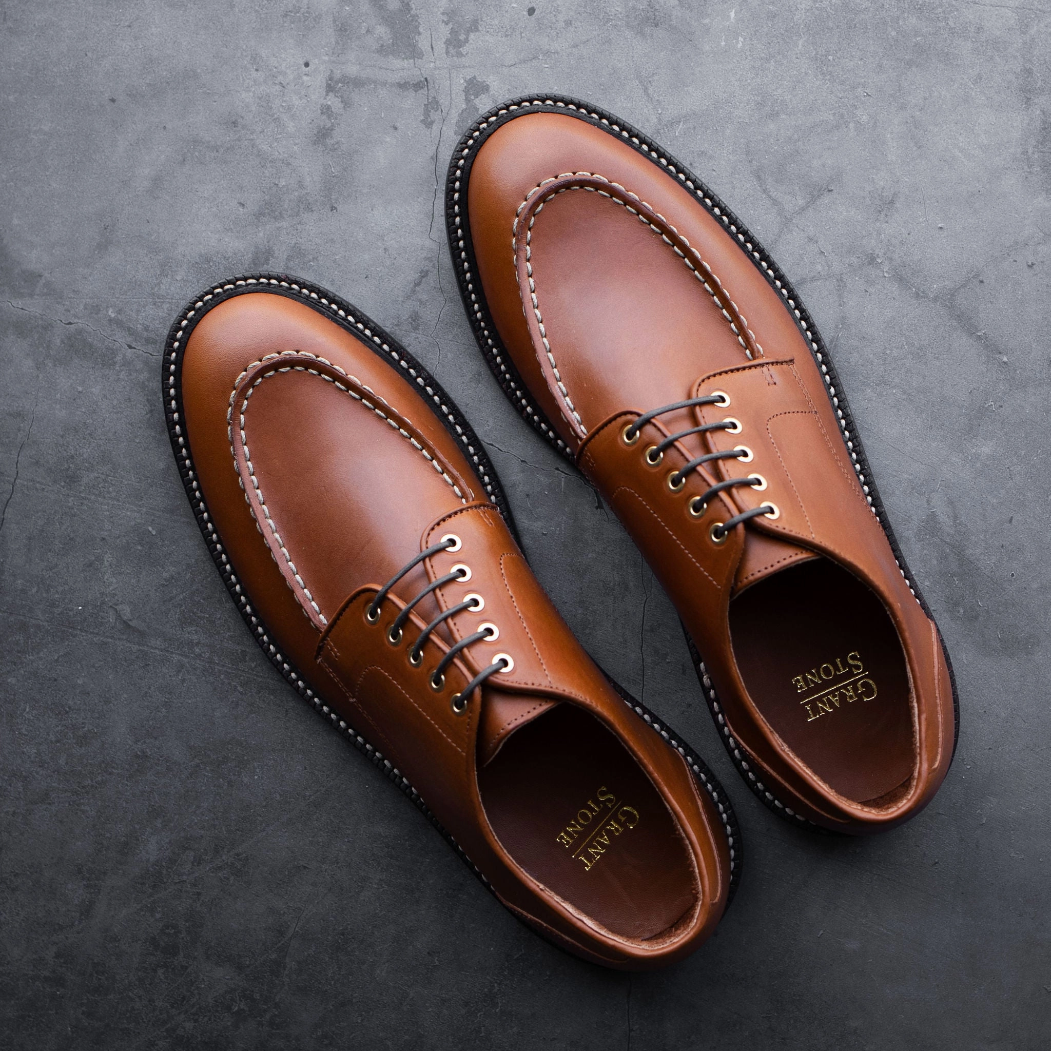 Moc Toe Derby Saddle Tan